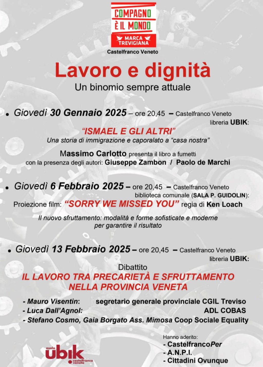 “Lavoro e dignità” – Conferenze a Castelfranco